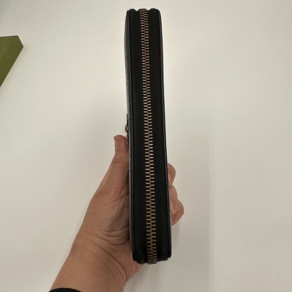 π₯GUCCI ANIMALIER LEATHER ZIP AROUND WALLET  π₯FULL INCLUSIONπ₯ - Picture 4 of 14